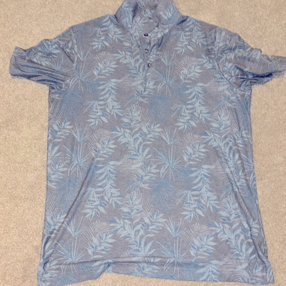Travis Matthew large grayish green polo great condition
